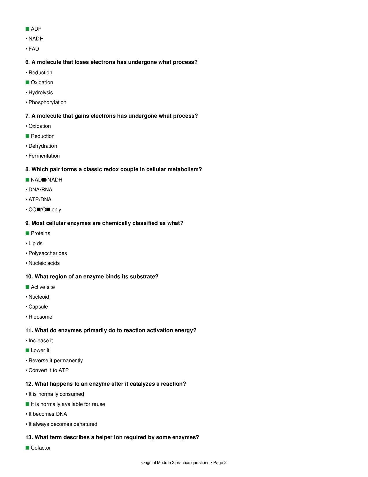 BIOD171 BIOL271 Module 2 250 Question Review — page 2 of 34